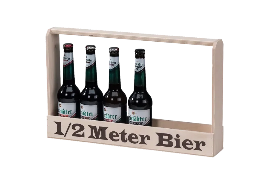 plywood half-meter beer carrier