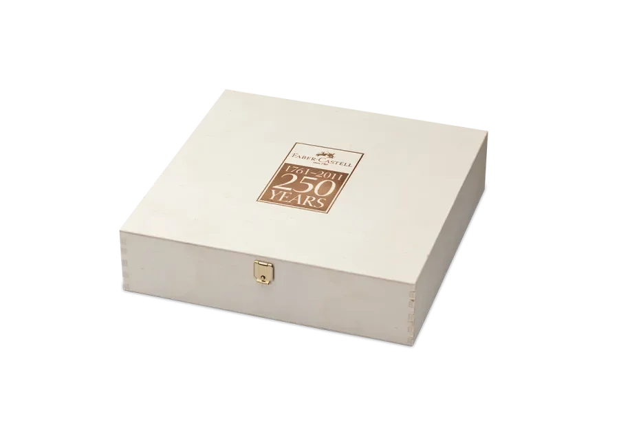 Poplar plywood cake box with branding engraving