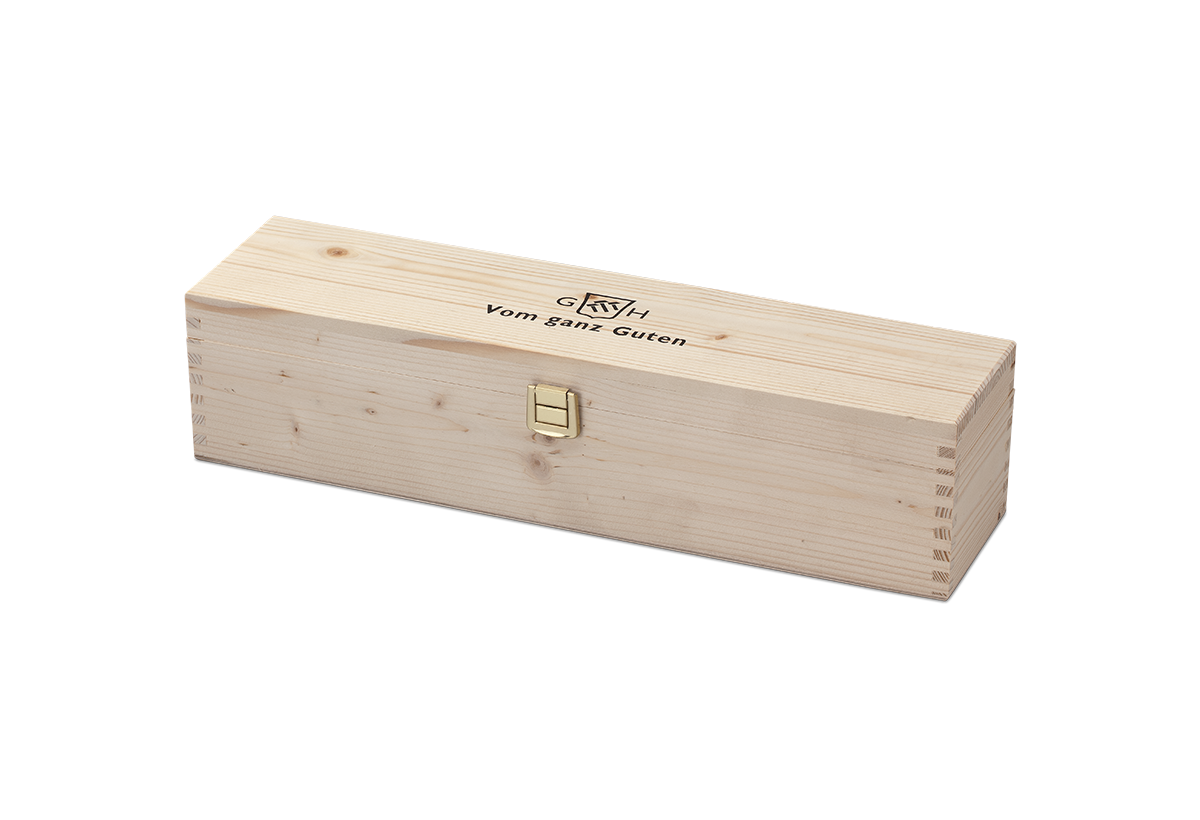 Schnapps box with screen Boxes | printing | Holzwaren Hersteller Wine Scheffauer
