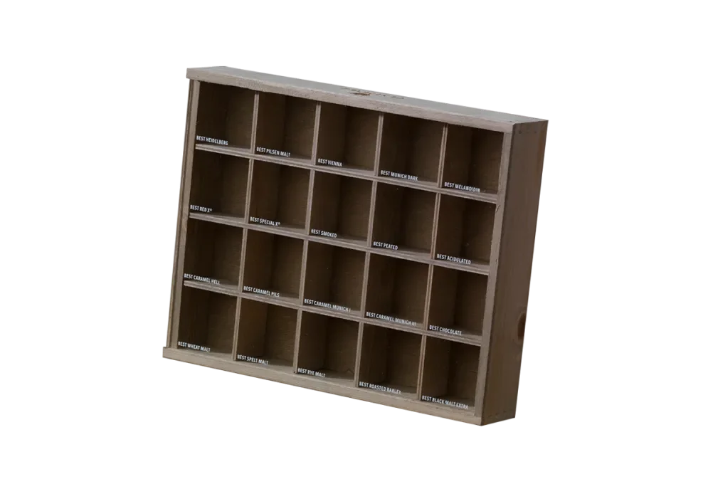 Wooden display with acrylic sliding lid brown lacquered