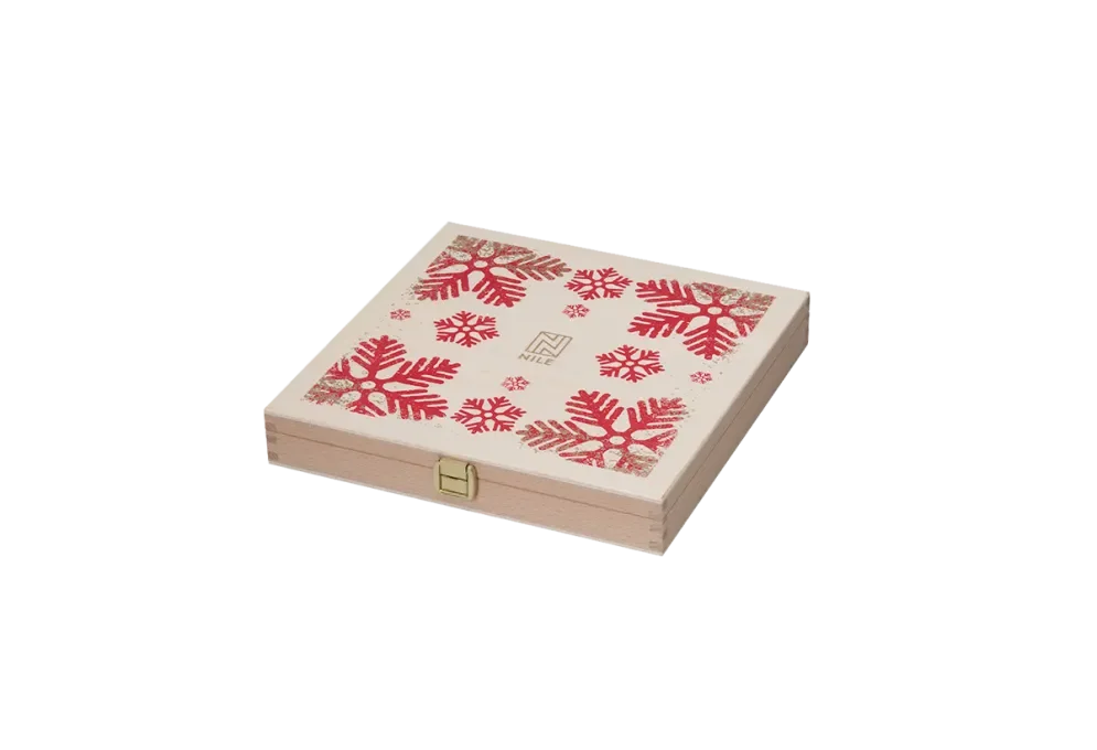 Box of chocolates with christmas motifs
