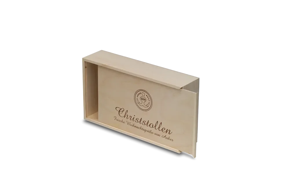 Holzbox für Christstollen