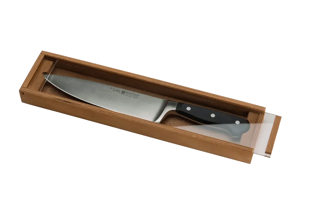 Geschenkbox für Messer mit Sichtfenster von Scheffauer-Holzwaren