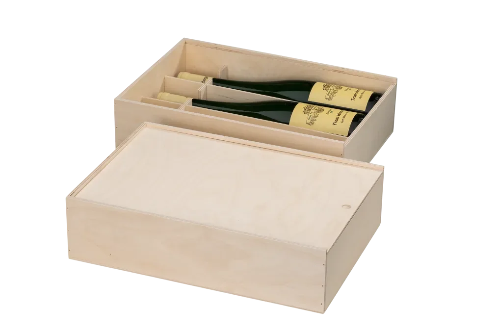 Schiebedeckel Weinkiste 3er