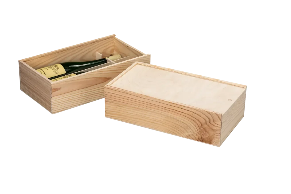 Schiebedeckel Weinkassette 2er