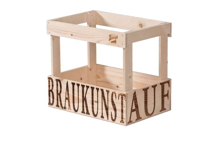 Bierkasten aus Fichte mit Branddruck