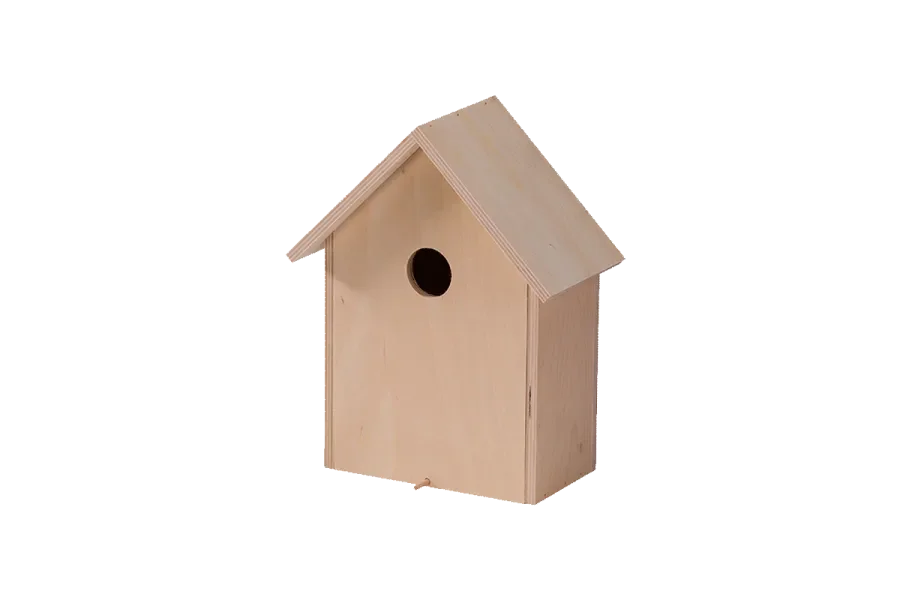Bird house small made of birch plywood