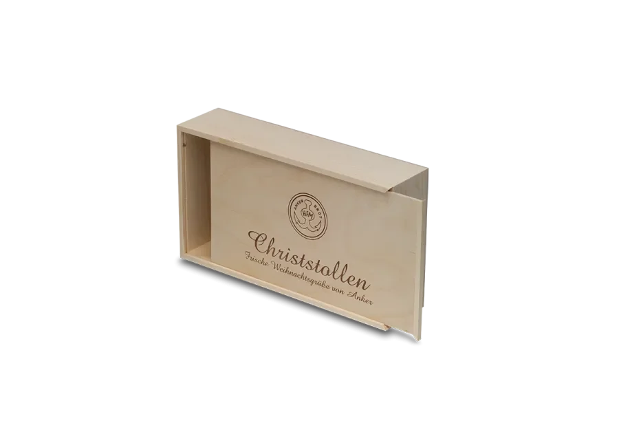 Holzbox für Christstollen