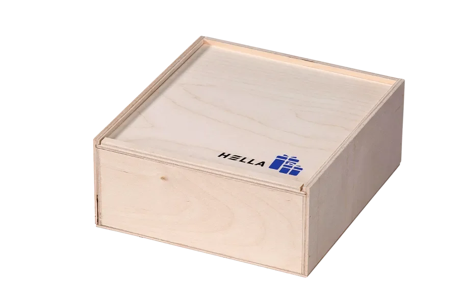 Gift box with screen printing and sliding lid from Scheffauer-Holzwaren